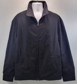 II) Vintage Guess Men Black Polyester Zipper Jacket XL